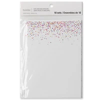 12 Packs: 10 ct. (120 total) 5" x 7" Confetti Flat Cards & Envelopes by Recollections™