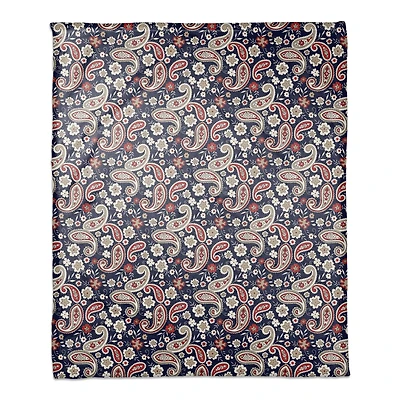Patriotic Paisley Coral Fleece Blanket