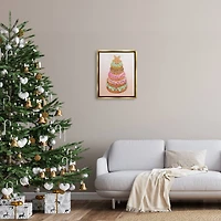 Stupell Industries Seasonal Sweets Stacked Donuts Framed Floater Canvas Wall Art