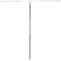 Set of 10 White LED Snowfall Icicle Christmas Tube Lights - 20.5 ft Clear Wire