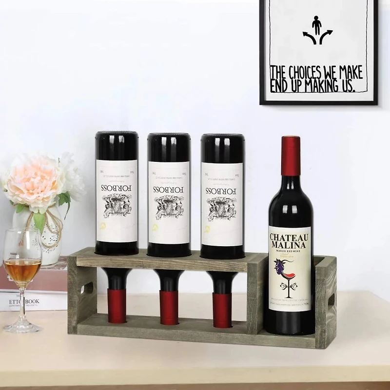 Olive Green Countertop Wine Rack