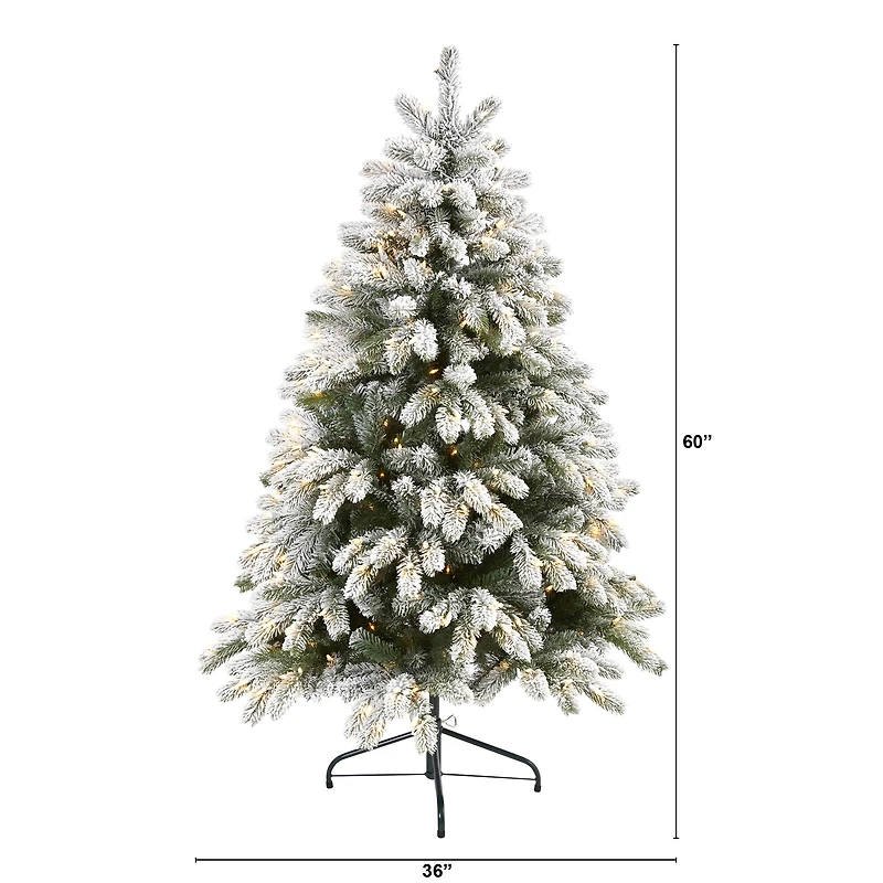 5ft. Pre-Lit South Carolina Spruce Artificial Christmas Tree, Clear LED Lights