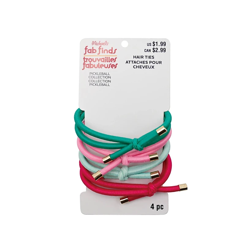 Pickleball Solid Hair Tie Set by Fab Finds