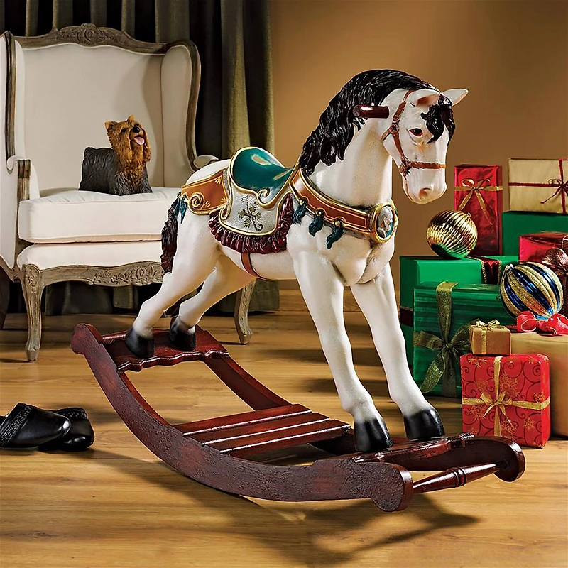 Design Toscano 3ft. Victorian Carousel Pony Rocking Horse Statue