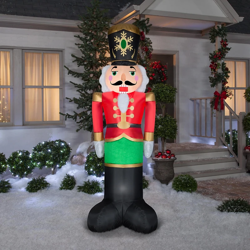 8ft. Airblown® Inflatable Mixed Media Luxe Nutcracker