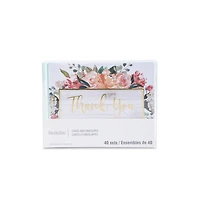 Floral Thank You Cards & Envelopes by Recollections™, 4.25" x 5.5"