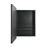 Head West Black Metal Medicine Cabinet with Beveled Mirror