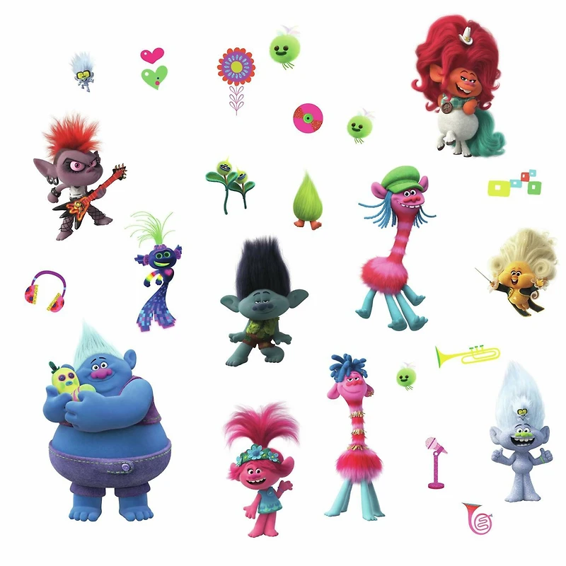 RoomMates Trolls World Tour Peel & Stick Wall Decals