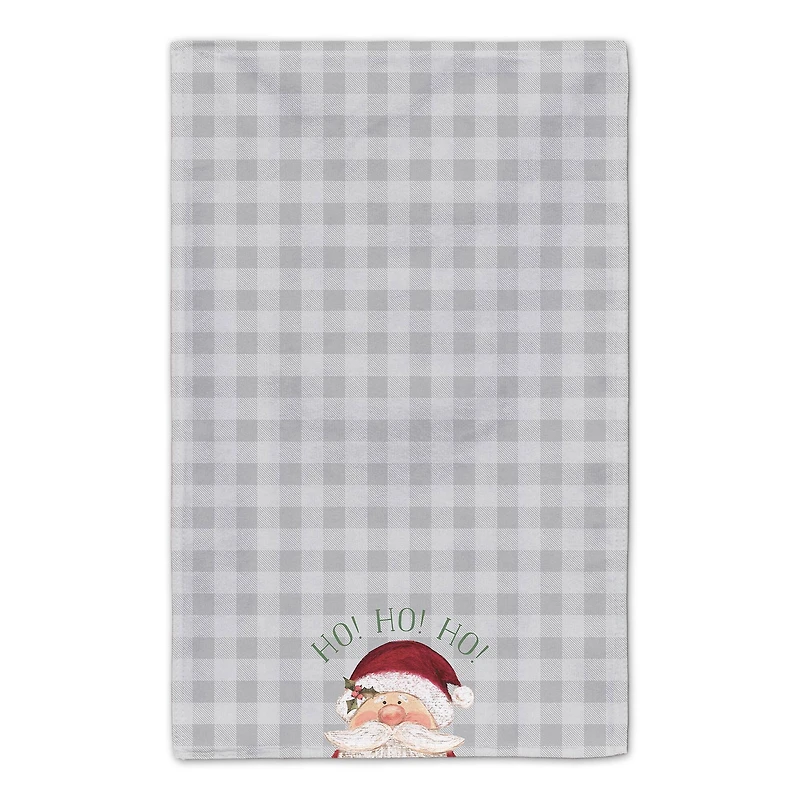 Ho Ho Ho Santa Check Tea Towel Set