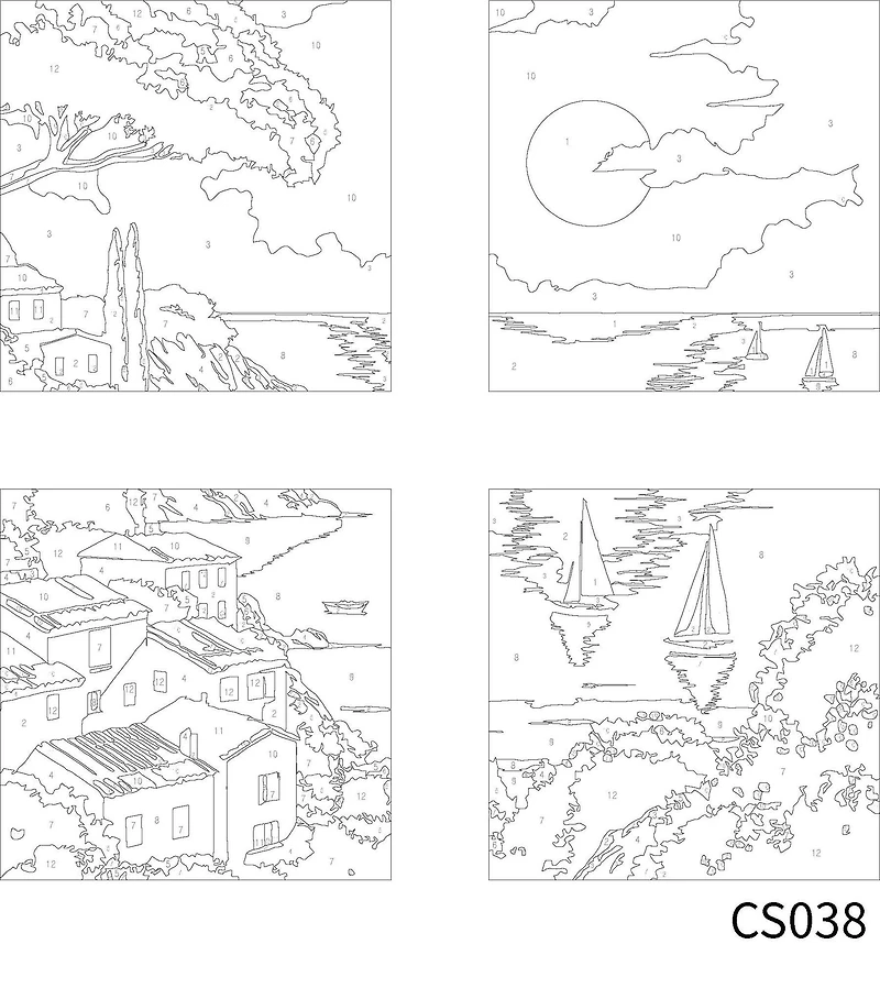 Coastal Sunset Paint-by-Number Gallery Mini Kit by Ashland®