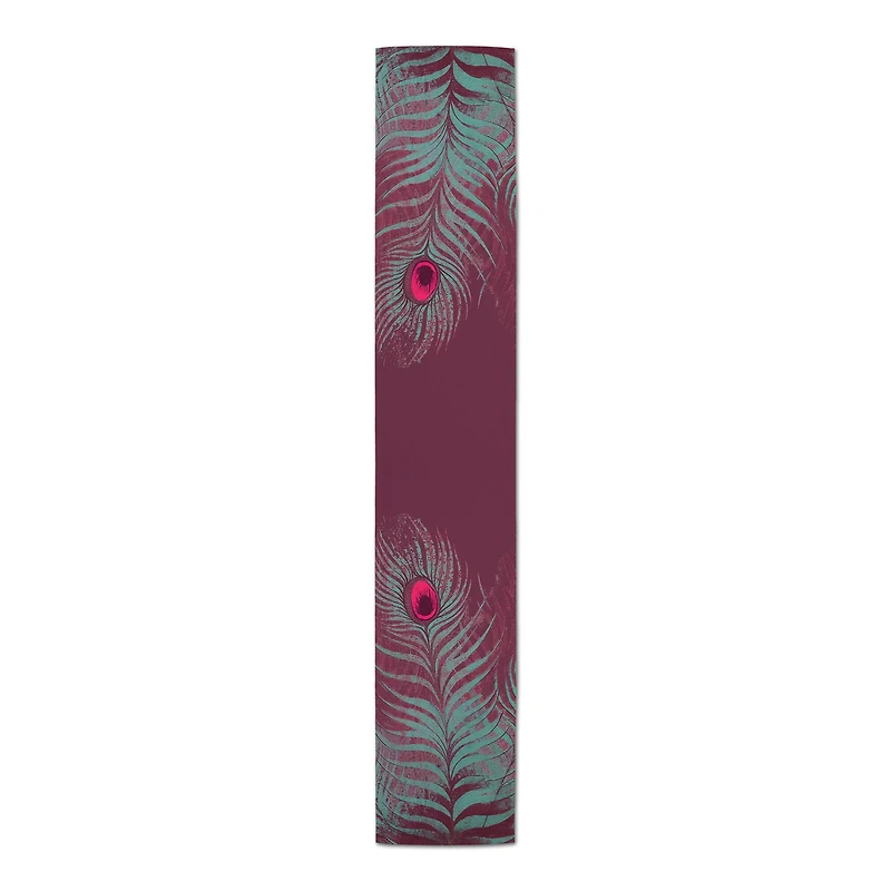 Peacock Feather 16" x 72" Cotton Twill Runner