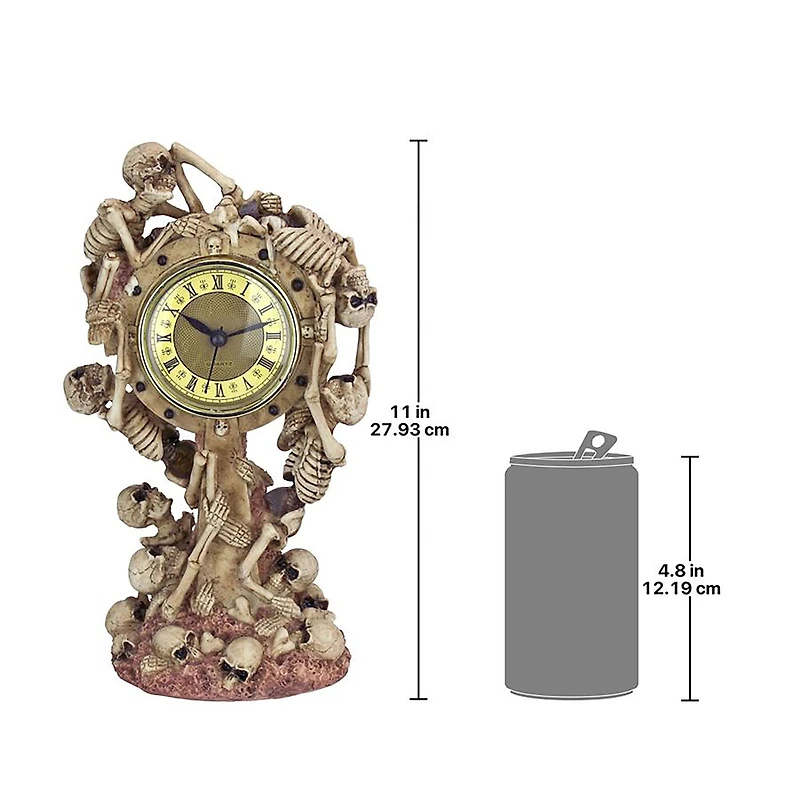 Design Toscano Skeleton Crew Sculptural Mantel Clock