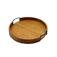 14" Brown Flameless Candle Round Tray by Ashland®