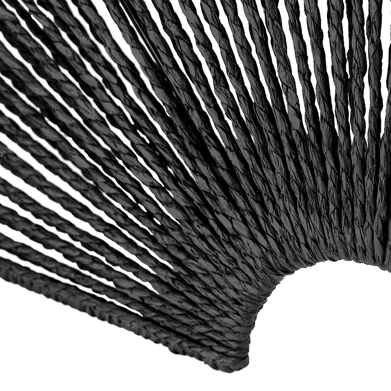 American Art Decor Twin Eclipses 2-Piece Black Paper Rope Wall Art - 30.25" x 30.25"