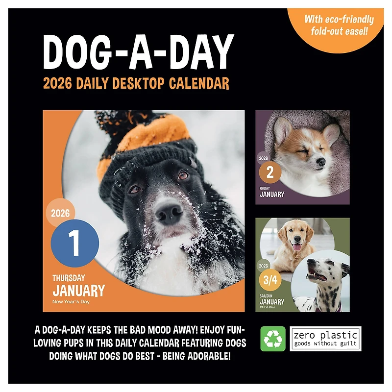 2026 Dog A Day Daily Desktop Calendar