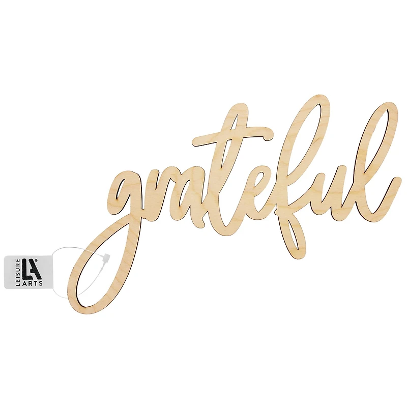 Leisure Arts® 12" Grateful Wood Word