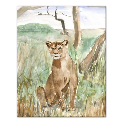 Momma Lion 16" x 20" Canvas Wall Art