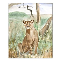 Momma Lion 16" x 20" Canvas Wall Art
