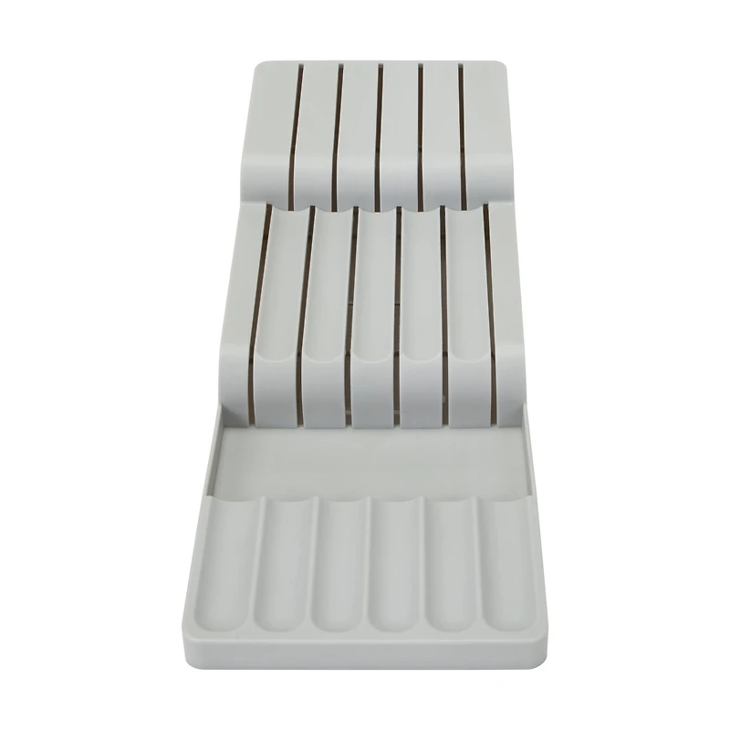Kitchen Details 2-Tier Gray In-Drawer Knife Organizer