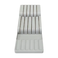 Kitchen Details 2-Tier Gray In-Drawer Knife Organizer