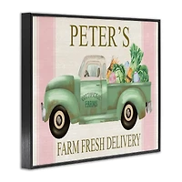 Stupell Industries Farm Fresh Delivery Sign Rustic Countryside Vegetables Framed Giclee Art