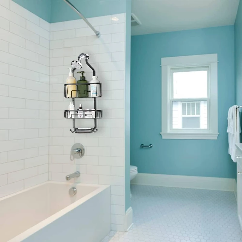 NEX™ 24.8" Black Over the Shower Caddy