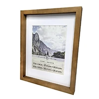 Home Natural Walnut Stain Wood Frame with Mat by Studio Décor