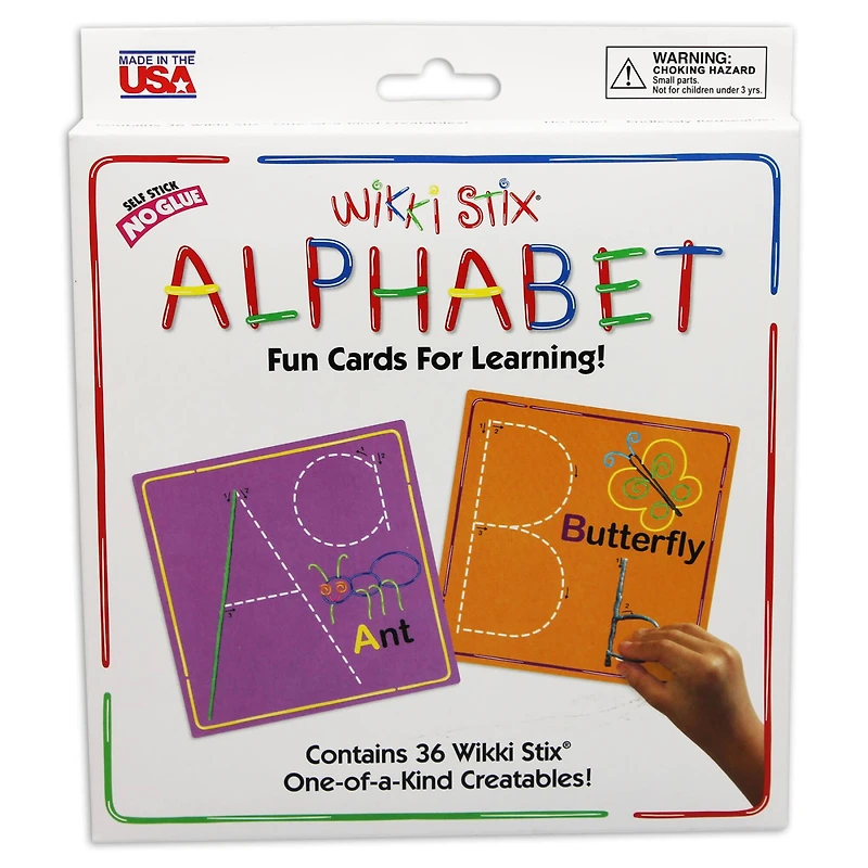 Wikki Stix® Alphabet Cards Set, 2ct.