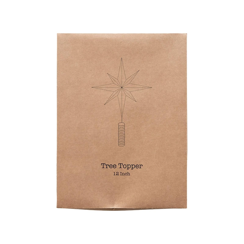 Hello Honey® 12" Paper & Metal Star Tree Topper with Berry Pattern