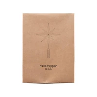 Hello Honey® 12" Paper & Metal Star Tree Topper with Berry Pattern