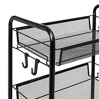 Honey Can Do Black 5-Tier Rolling Storage Cart