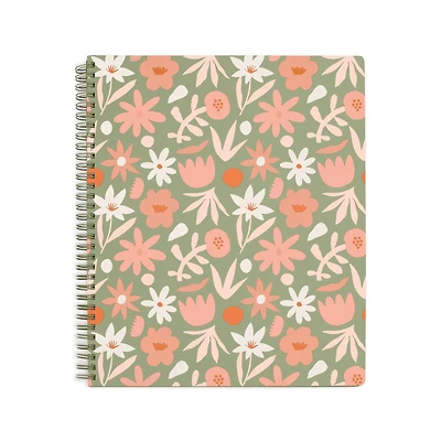 Steel Mill & Co.® Cutout Floral Green Large Notebook