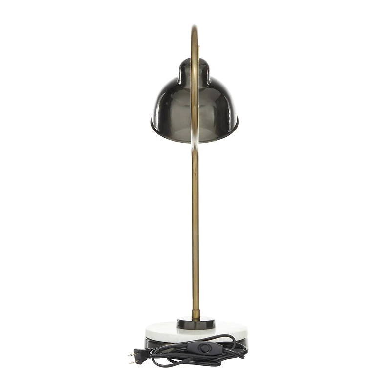 Black Metal Industrial Desk Lamp, 22" x 7" x 13"
