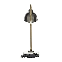 Black Metal Industrial Desk Lamp, 22" x 7" x 13"