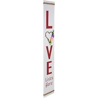 39.25" Valentine's Day Love Lives Here Wooden Porch Board Sign