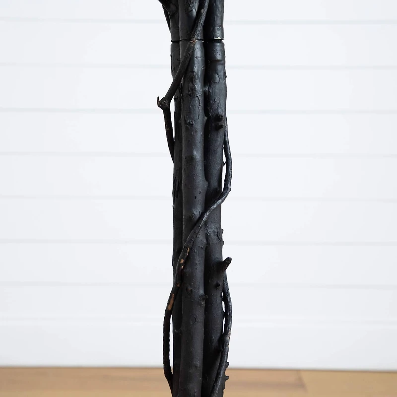 6ft. Artificial Halloween Black Maple Tree with Natural Trunk