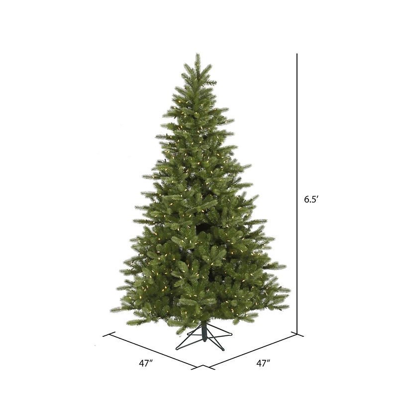 6.5ft. Pre-Lit King Spruce Artificial Christmas Tree, Warm White Dura-Lit® LED Lights