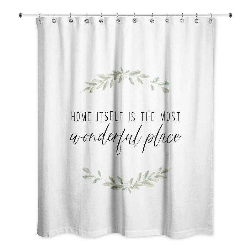 Home Is Most Wonderful Place 71" x 74" Shower Curtain