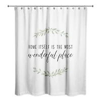 Home Is Most Wonderful Place 71" x 74" Shower Curtain