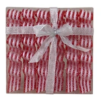 6ct. 6" Red & White Ribbon Candy Christmas Ornaments