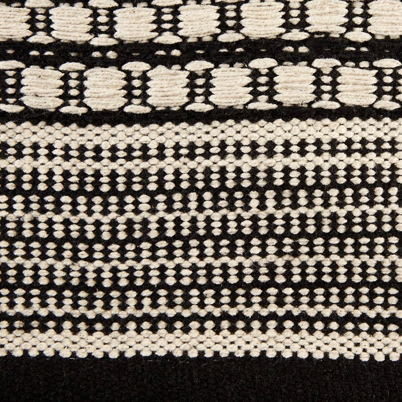 DII® Black Dobby Stripe Hand-Loomed Rug, 2.5ft. x 6ft.