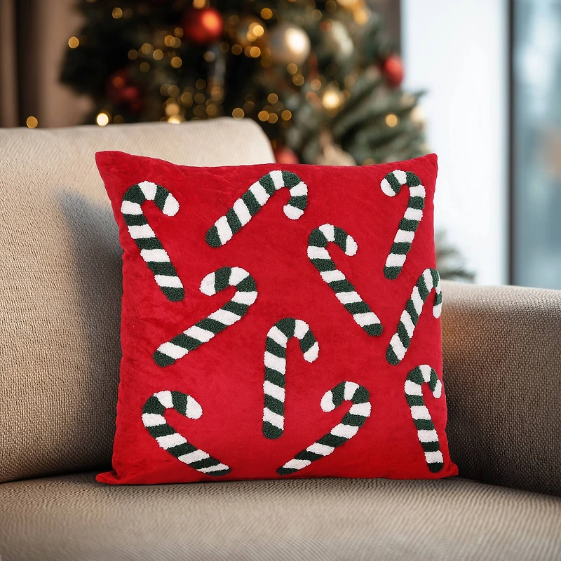 16" Candy Cane Throw Pillow by Ashland®