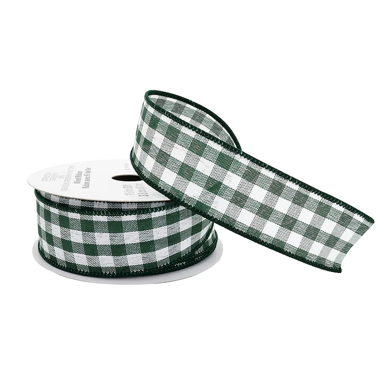 1.5" x 10yd. Wired Gingham Ribbon by Celebrate It