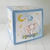 Kate Aspen® Blue Elephant Baby Shower Block Box Set
