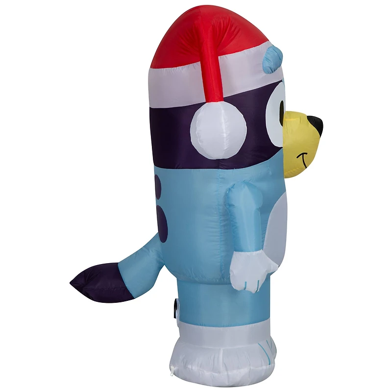 3.5ft. Airblown® Inflatable Christmas Bluey in Santa Hat