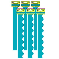 Teacher Created Resources® Teal Solid Scalloped Border Trim, 210ft.