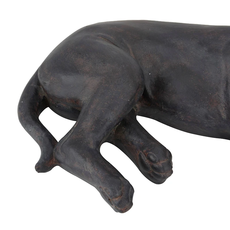 Black Modern farmhouse Dog Garden Sculpture, 23" x 13" x 6"