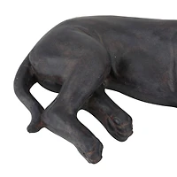 Black Modern farmhouse Dog Garden Sculpture, 23" x 13" x 6"