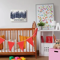 Stupell Industries Blue Adventure Awaits Pine Tree Forest Wall Accent