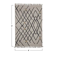 Hello Honey® 6ft. Woven Wool & Cotton Textured Rug